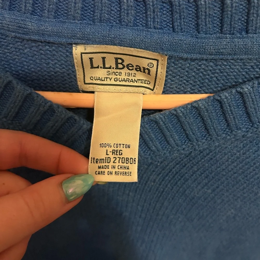 L.L. Bean Vintage 100% Cotton Sweater - Picture 2 of 3